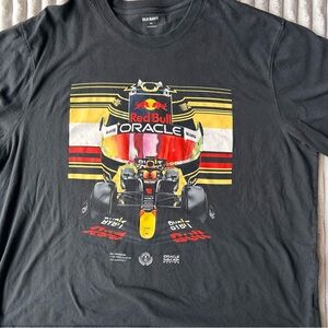 Old Navy Black Racing Graphic Short Sleeve Tee